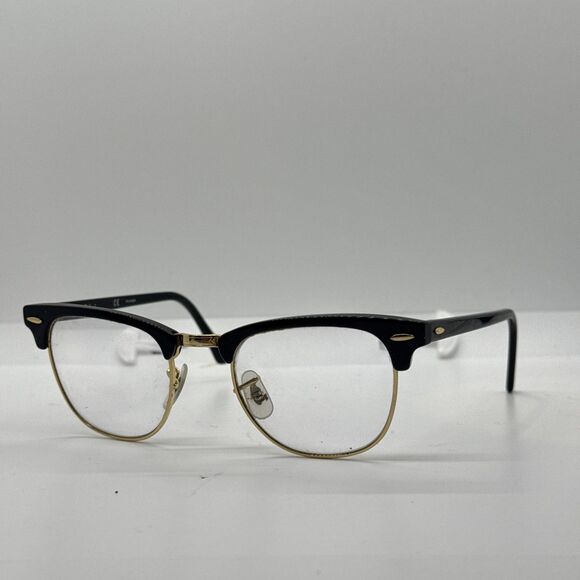 Ray-Ban RB3016 Clubmaster 901/58 49[]21 140 3P Black Sun/eyeglasses FRAMES ONLY - Picture 1 of 9